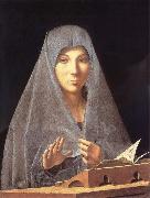 Antonello da Messina Antonello there measuring, madonna Annunziata Spain oil painting artist